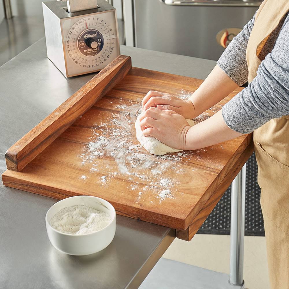 Acacia Wood Double-Sided Cutting Board with Gravy Groove W867248