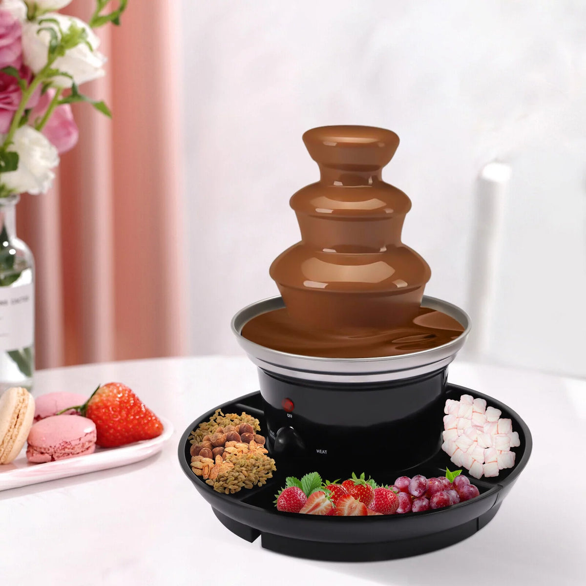 3 Tiers Stainless Steel Chocolate Fondue Fountain D39794
