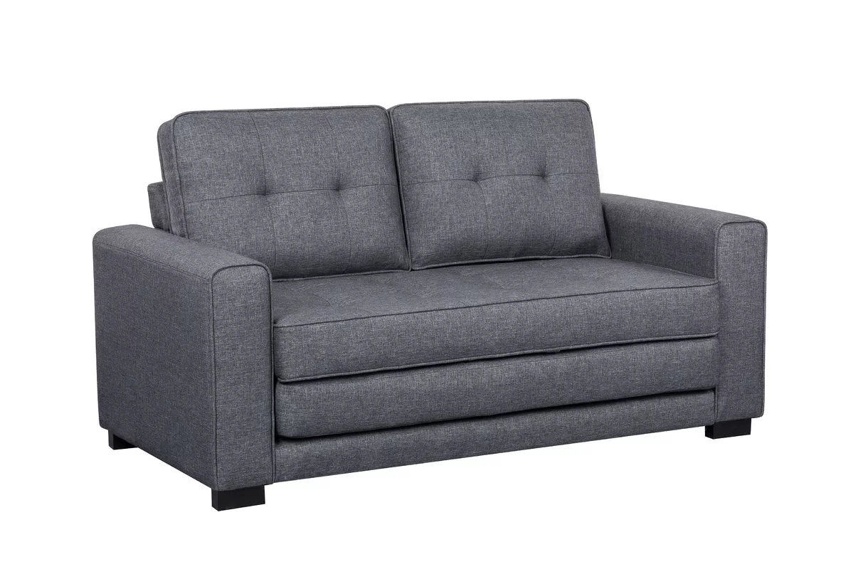 Dark Gray Convertible Sleeper Loveseat G52987