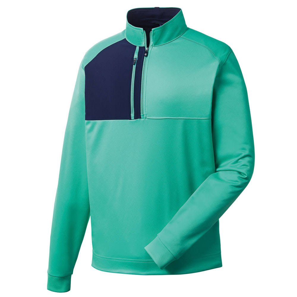 Spearmint Brushed Back Pique Midlayer L621979