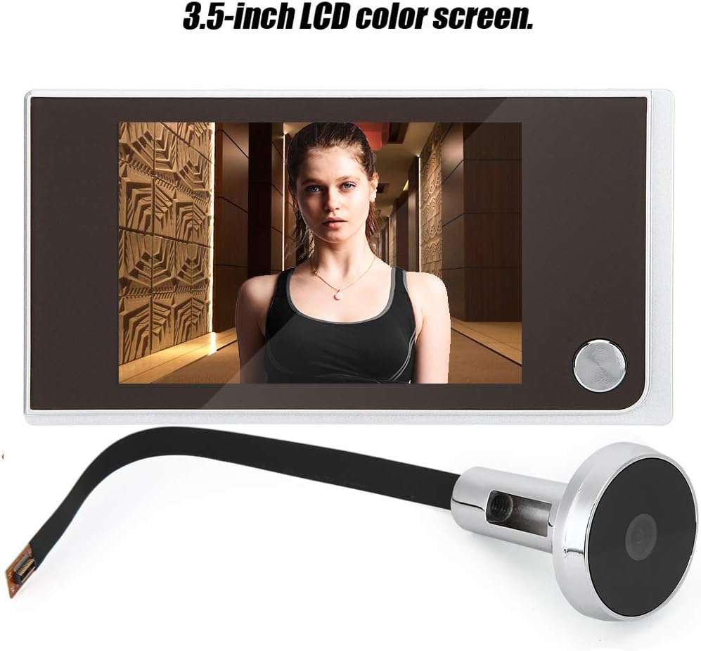 Video Doorbell 3.5 Digital LCD Security Camera 120 Degree Peephole Viewer B7425