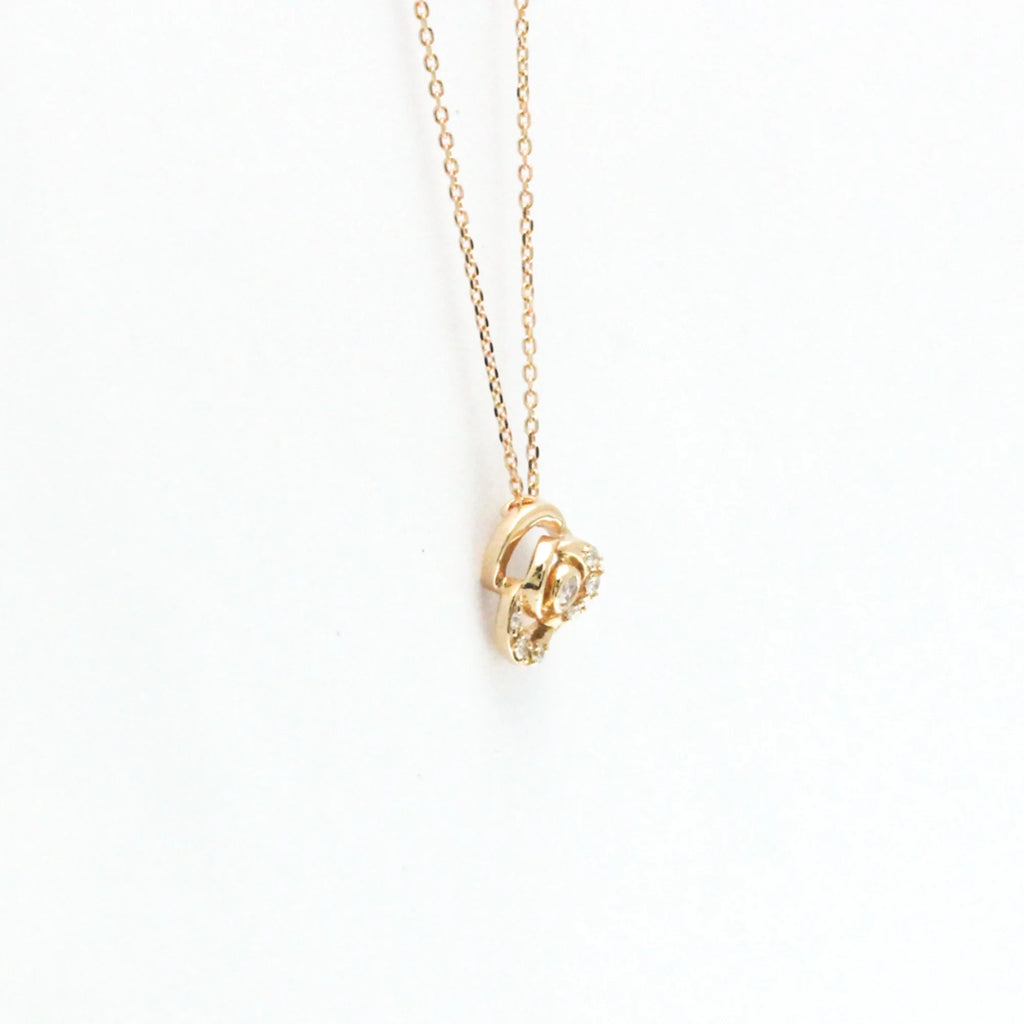 Pink Gold Diamond Pendant Necklace H388562