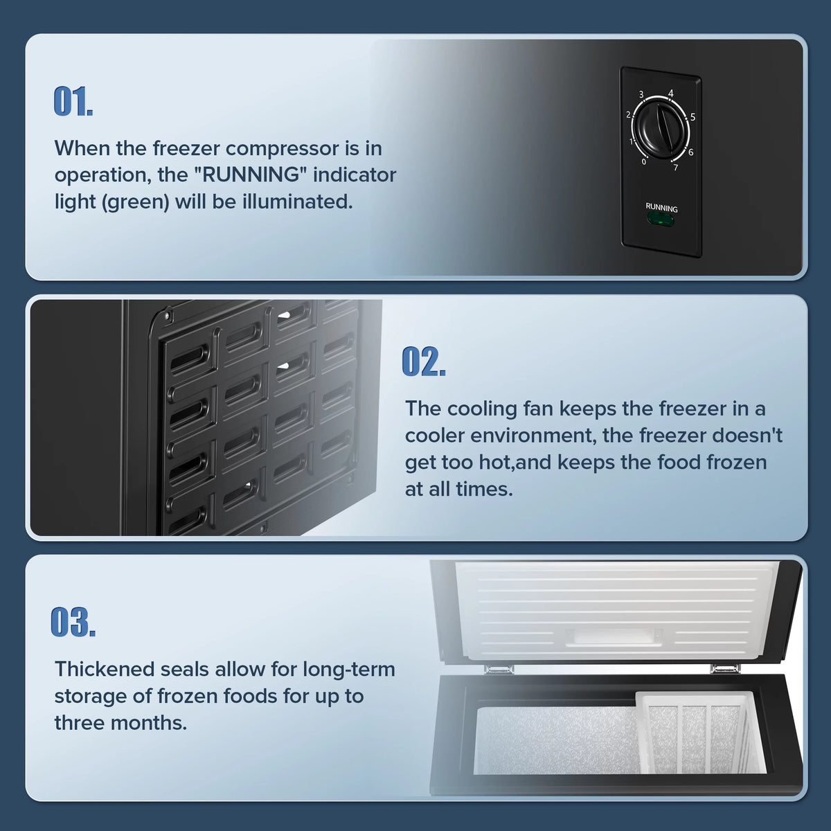 2.7 Cubic Feet White Compact Chest Freezer Z198550