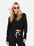 Organic Thermal Boxy Crop Jet Black K99425