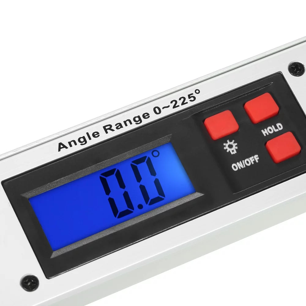 Digital Angle Level Meter 0-225 Degree 16inch 400mm Electronic Protractor W32968