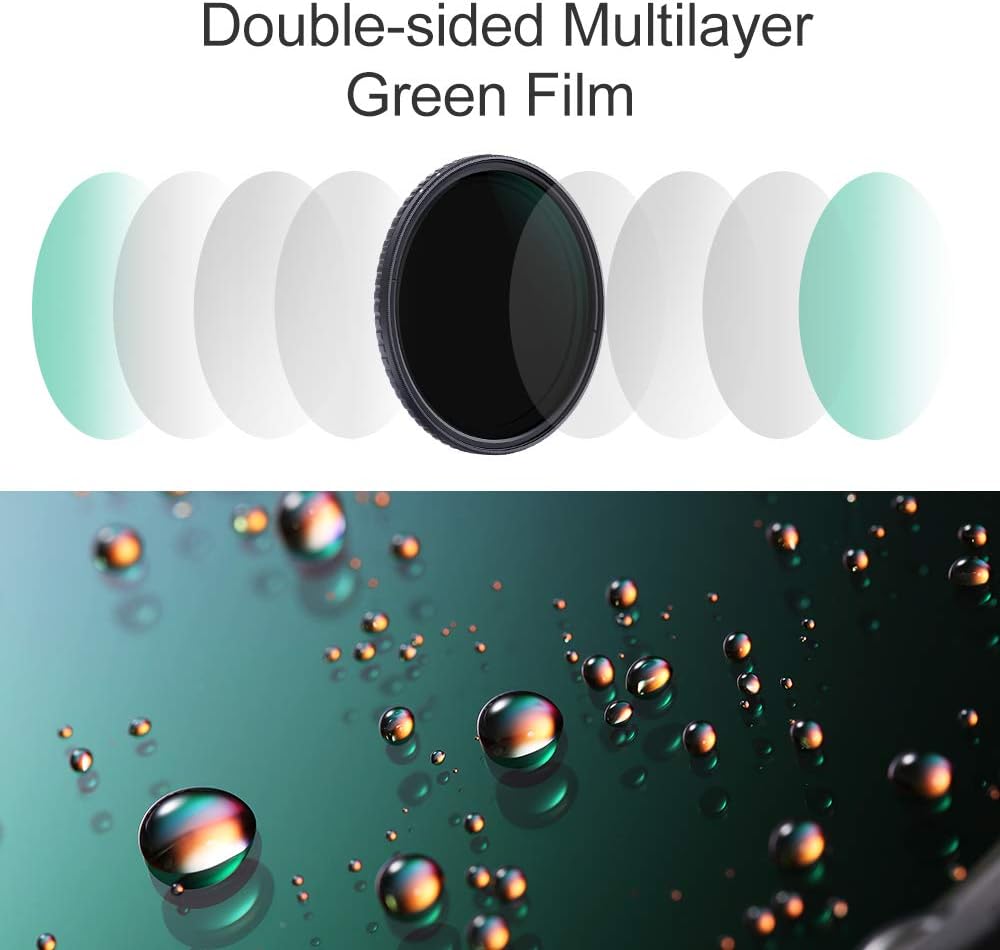 62mm Variable ND Filter ND8-ND128 (3-7 Stop) VND Filter Pack of 2 V11937