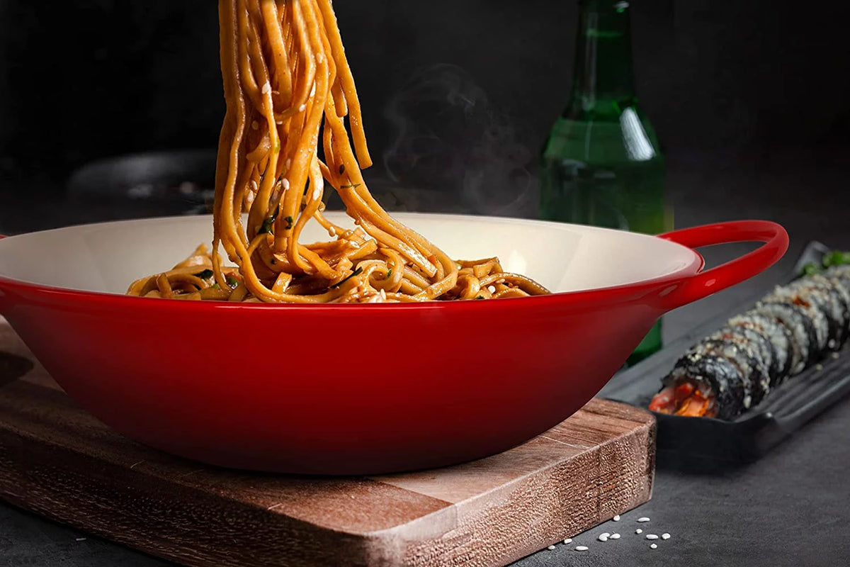 Ceramic Mini Wok Dishes, 40 Oz, Set of 2 D233170