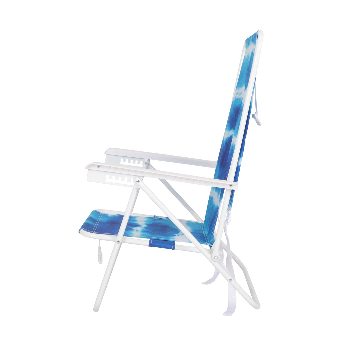 Blue High Back Reclining Backpack Beach Chair L54056