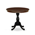 36" Round Dining Table Mahogany Top & Black Pedestal R742600