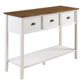 Reclaimed Barnwood White 3 Drawer Buffet Table Q1782