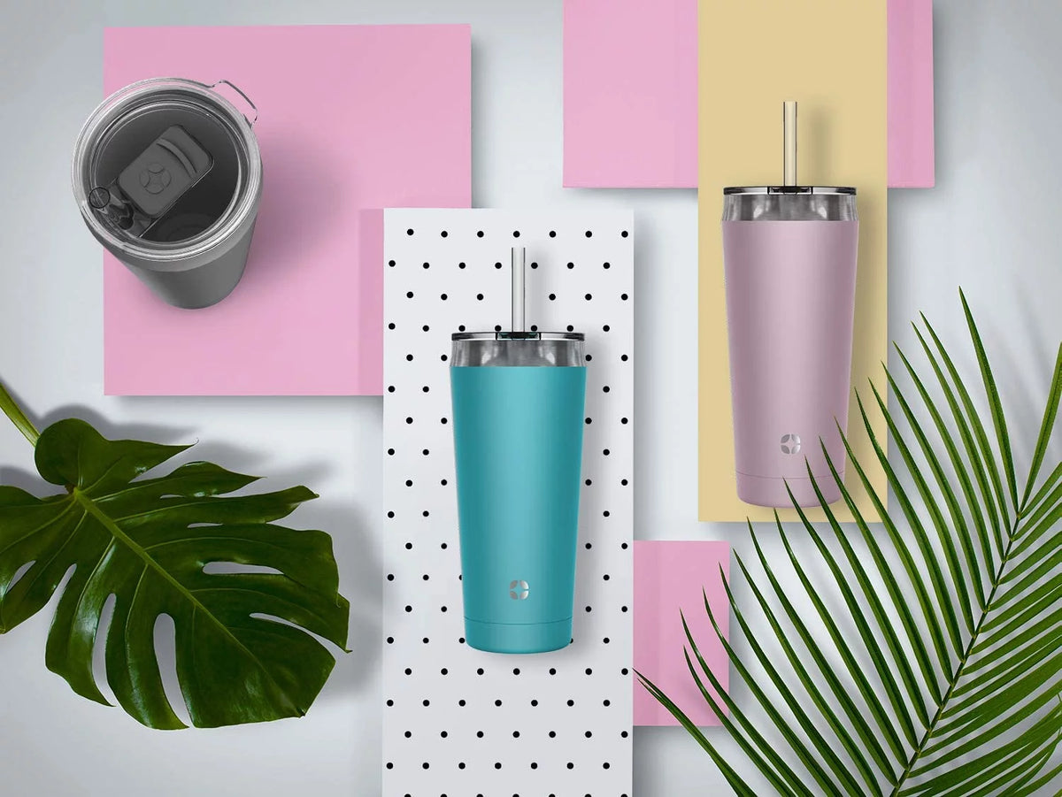 Vacuum Insulated Stainless Steel Tumbler with Lid and Straw K7805