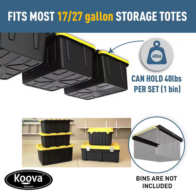 Adjustable Height 3 Bin Ceiling Mounted Storage Rack W44231