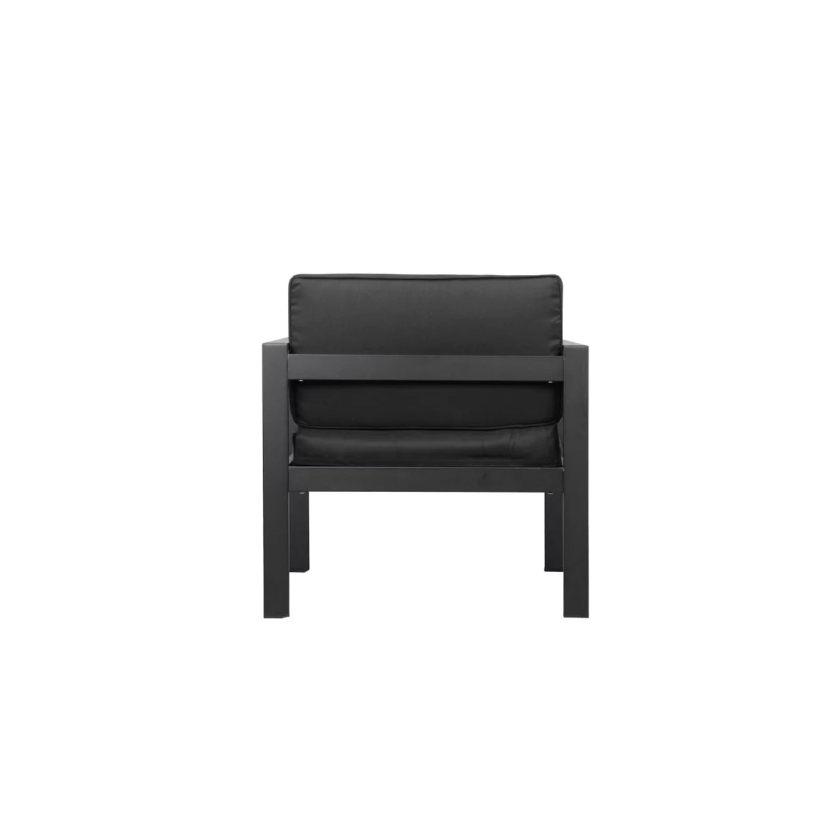 29 Inch Jet Black Aluminum Armchair R197