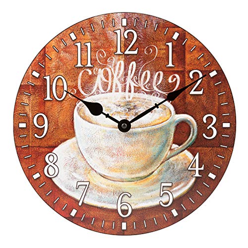 12-Inch Round Coffee Analog Wall Clock T69787