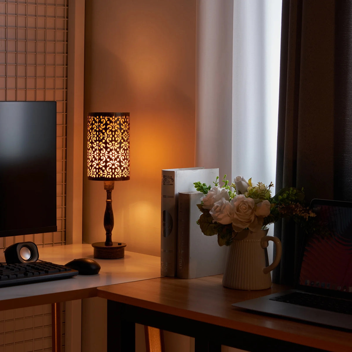 16.5'' Metal Cordless Rechargeable Touch Control Dimmable Table Lamp I6449