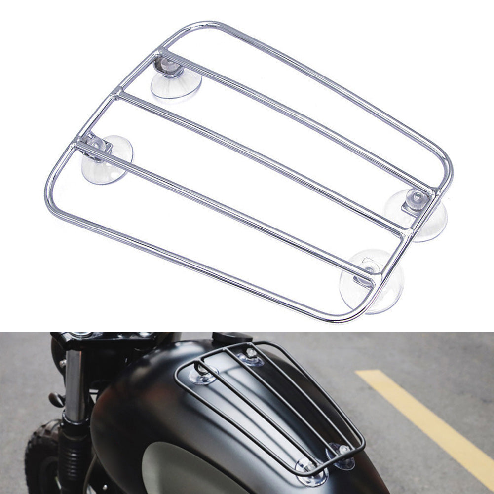 Silver Motorcycle Tank Luggage Rack F193105