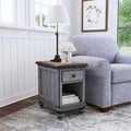 Brown Wood Chairside Table T5849