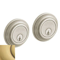 Satin Brass and Brown Double Cylinder Deadbolt D464