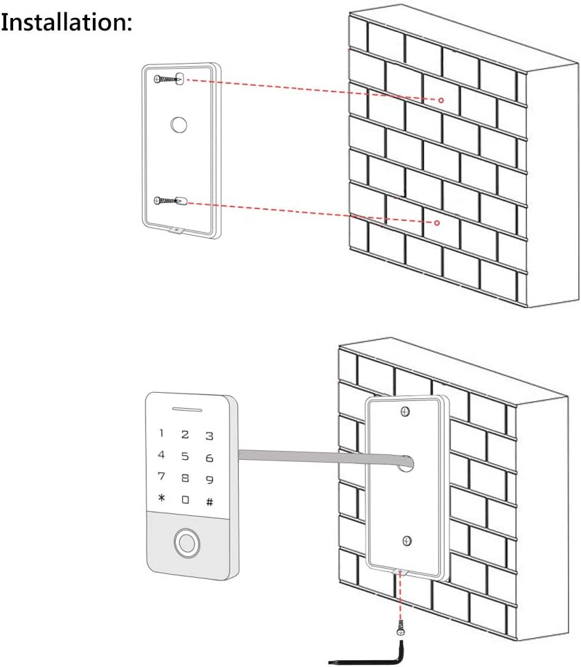Zinc Alloy Metal Fingerprint Keypad Gate Opener Controller E99756
