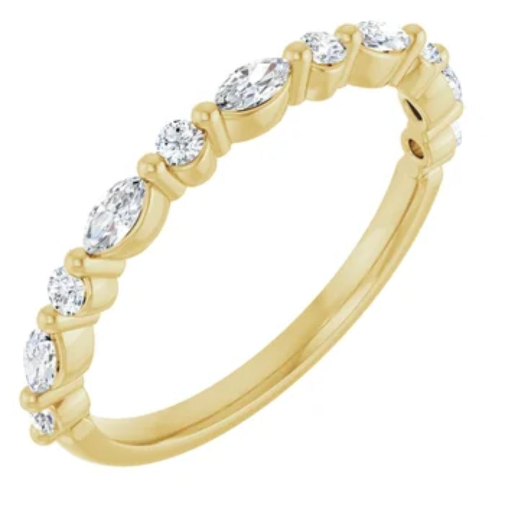14k Gold Lab Grown Wedding Ring W325