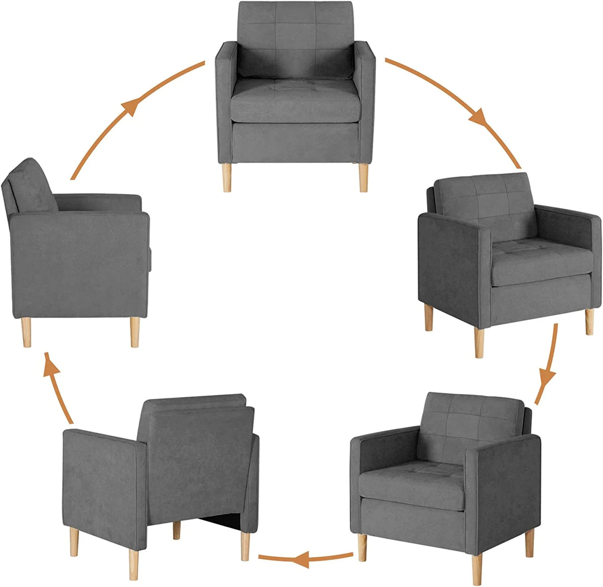 Grey Accent Arm Chair U83490