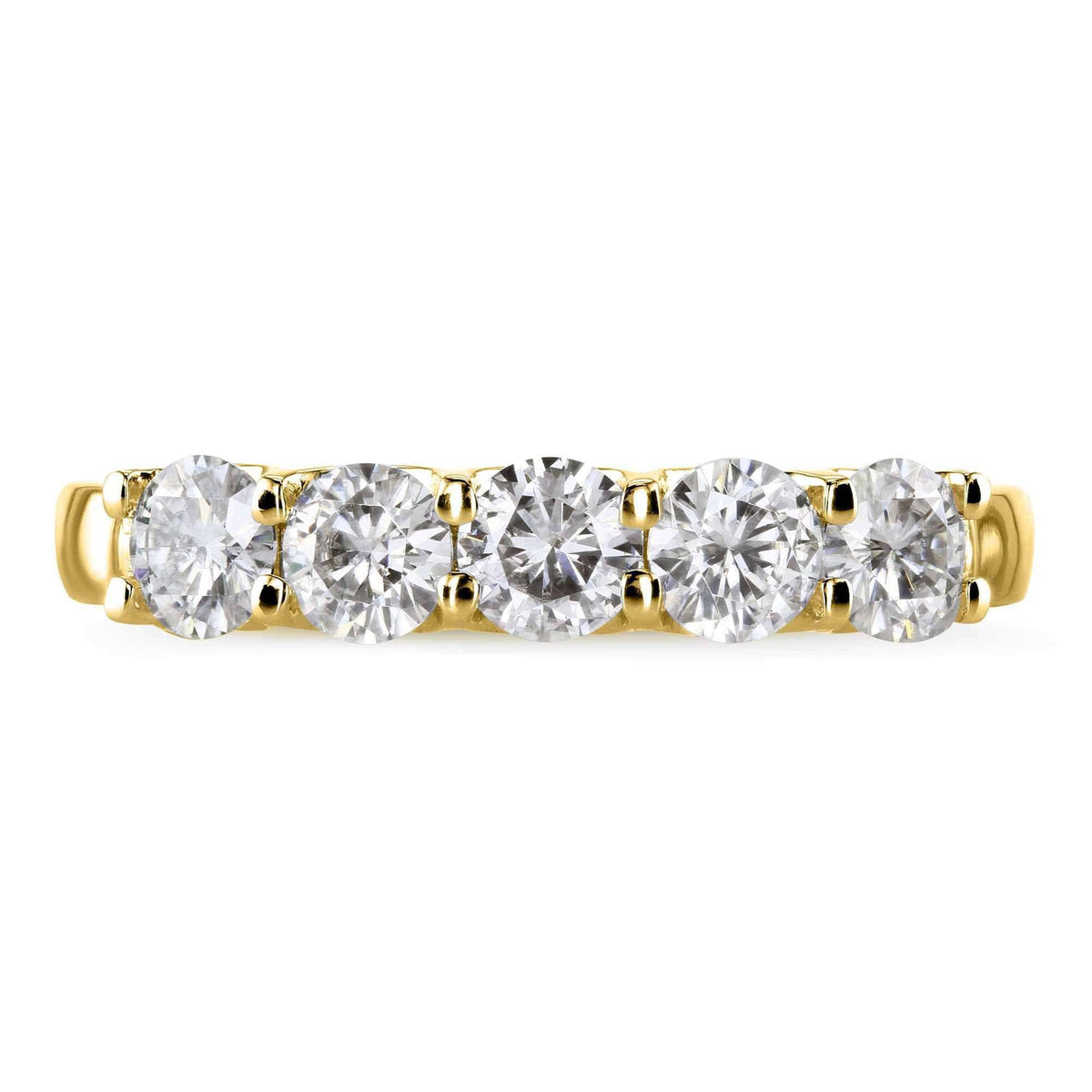 14K Yellow Gold Moissanite Bridal Wedding Band L768465