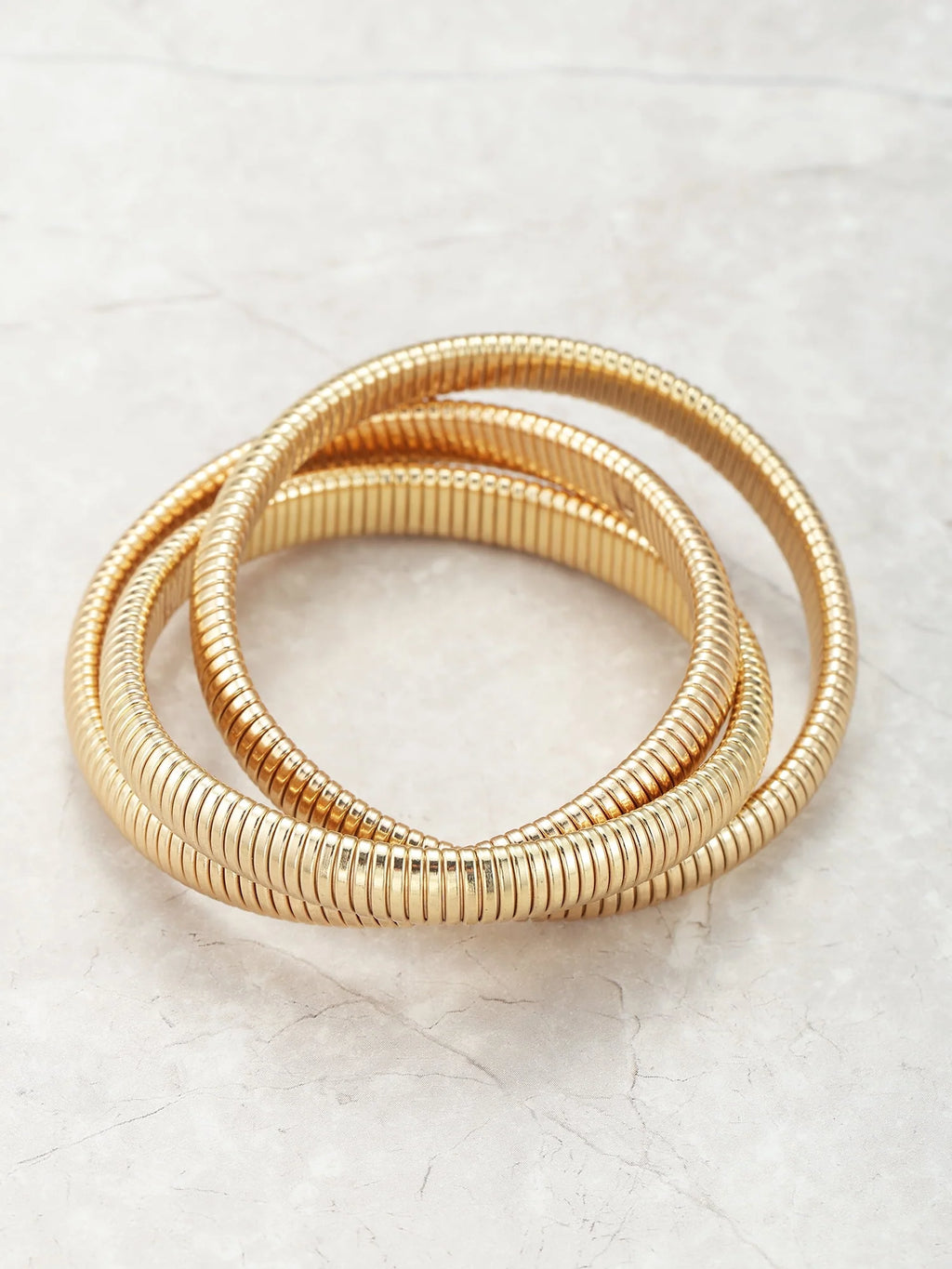 Gold-Tone Twist Bangle Bracelet H511
