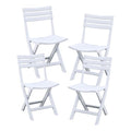 Folding Plastic Chairs 4 Pack White D5285