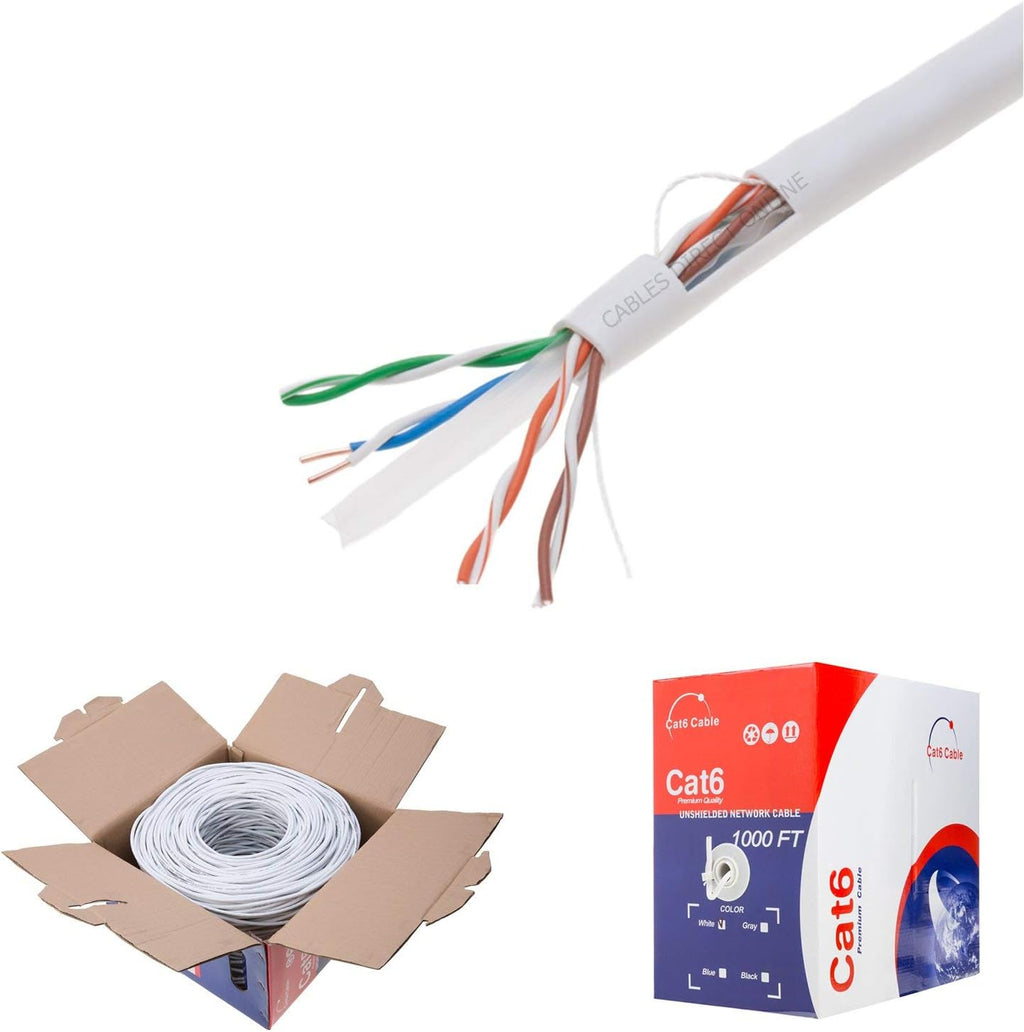 CAT6 1000ft UTP Blue Ethernet Solid Cable 23AWG L981267