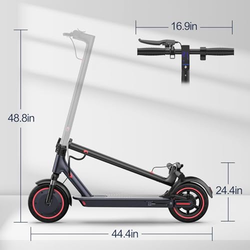 Folding Electric Scooter with Solid Tires and Dual Suspension U642273