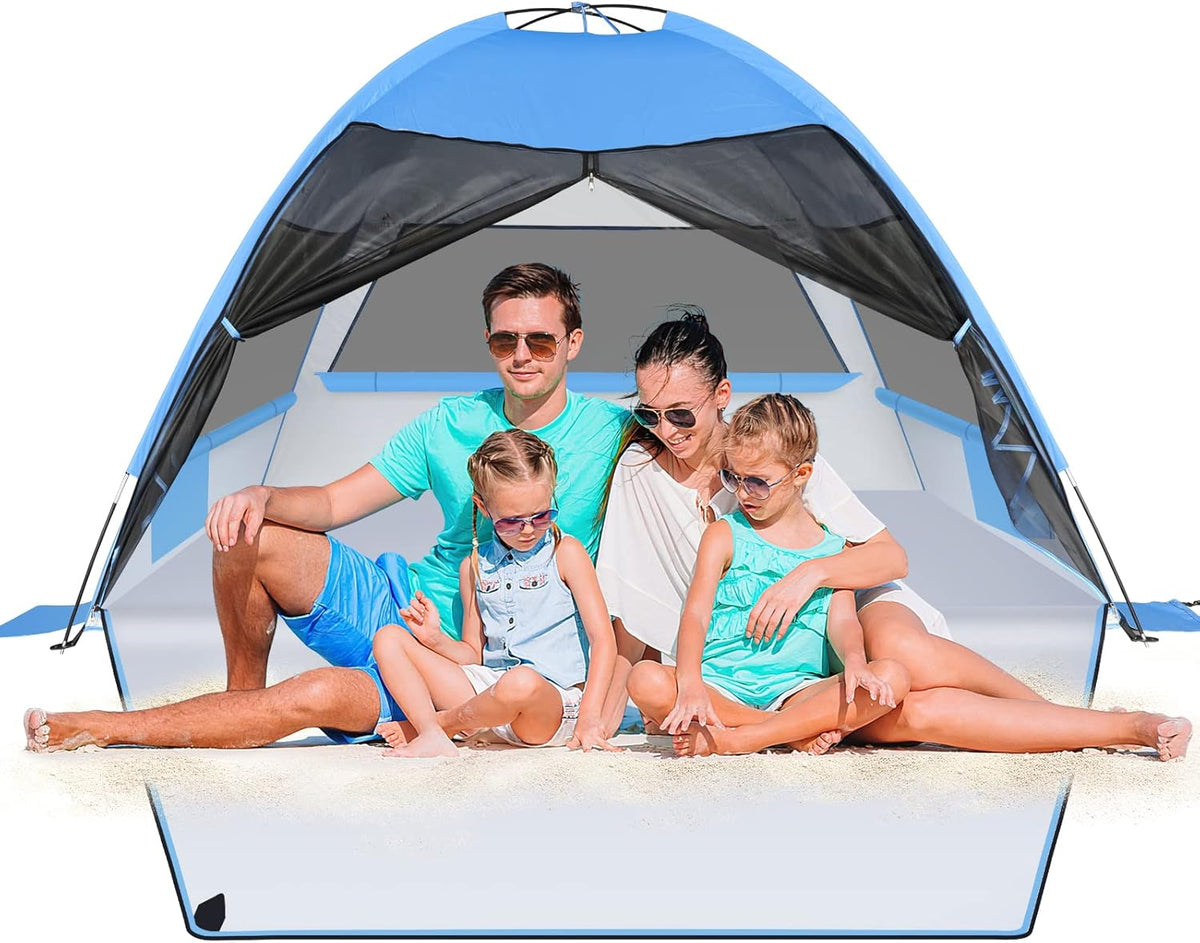 Large Beach Tent with Extended Floor & 3 Ventilating Mesh Windows X31995