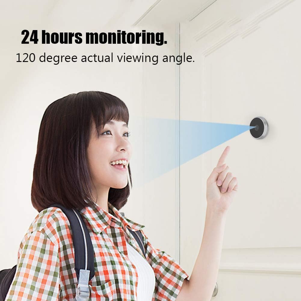 Video Doorbell 3.5 Digital LCD Security Camera 120 Degree Peephole Viewer B7425