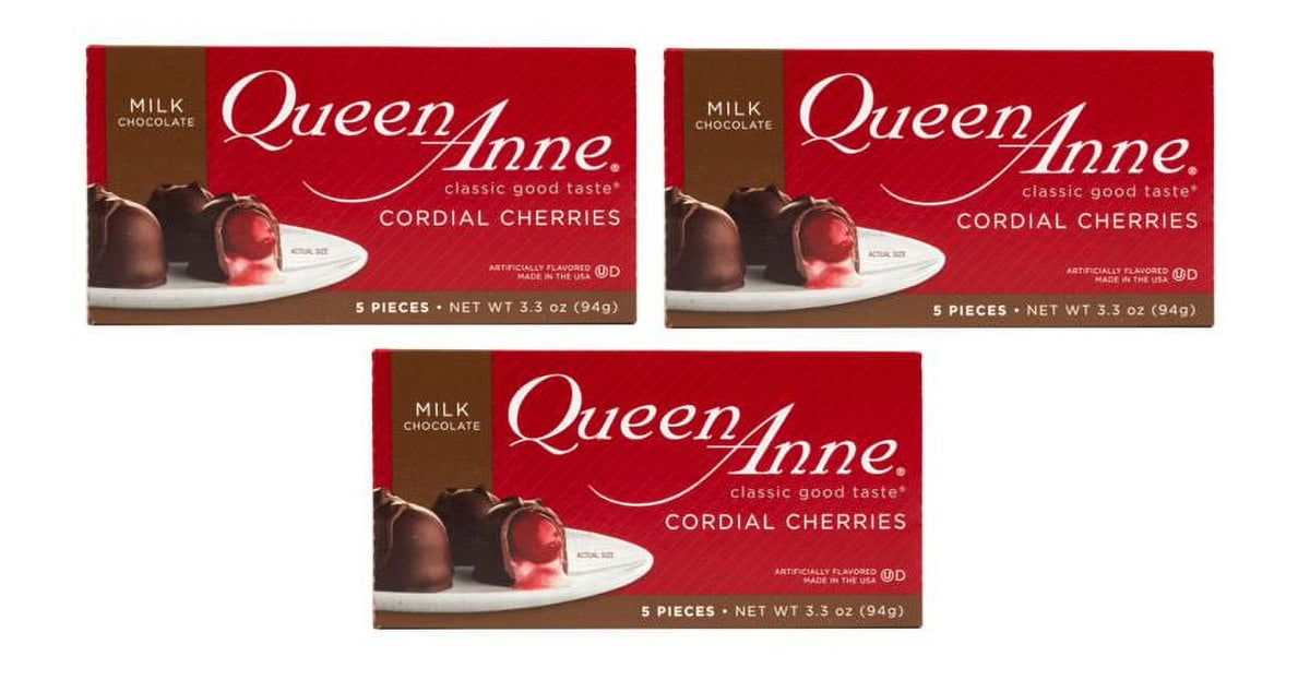 Milk Chocolate Covered Cordial Cherries, 3.3 Ounces, 5 Count Box (Pack of 3) N35670