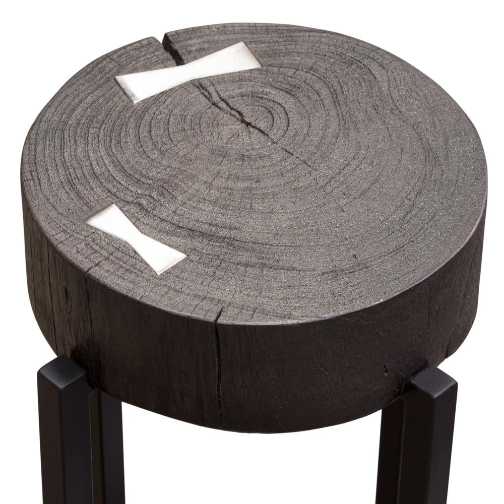 Espresso Accent Table with Mango Wood Top U53249