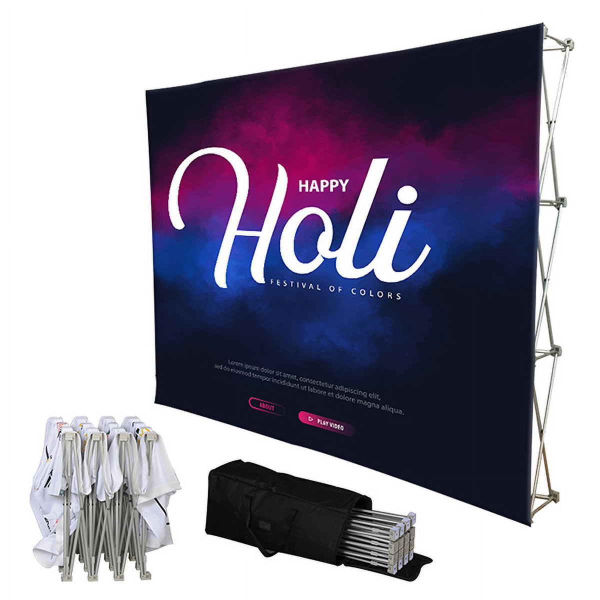 10ft Tension Fabric Pop Up Display Frame Only W85909