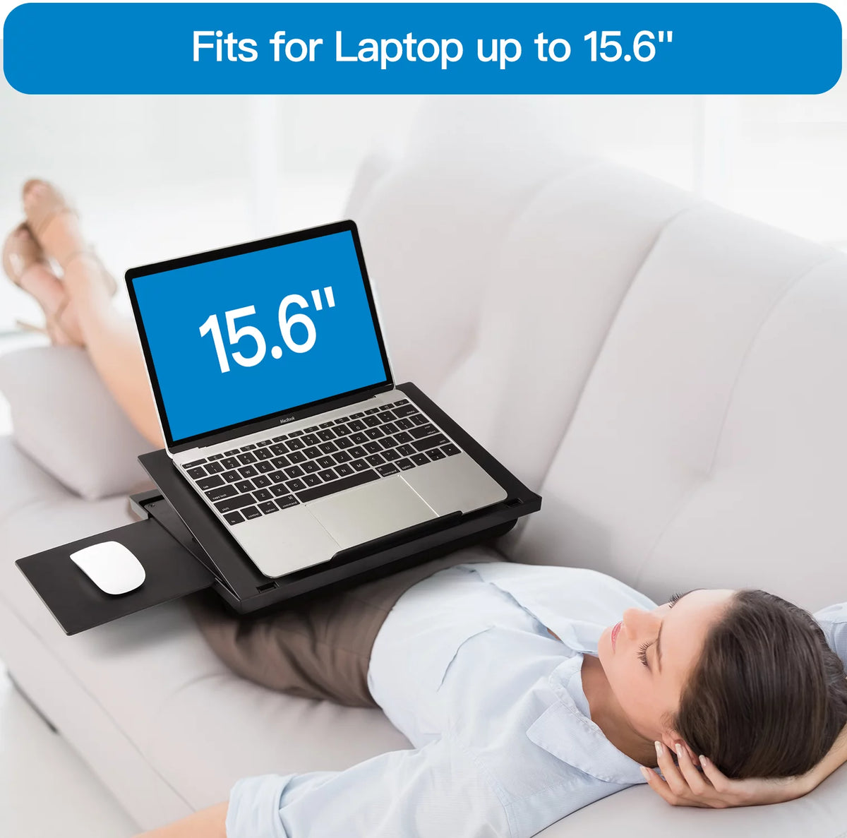 Portable Laptop Lap Desk with Detachable Mouse Pad Tray O494