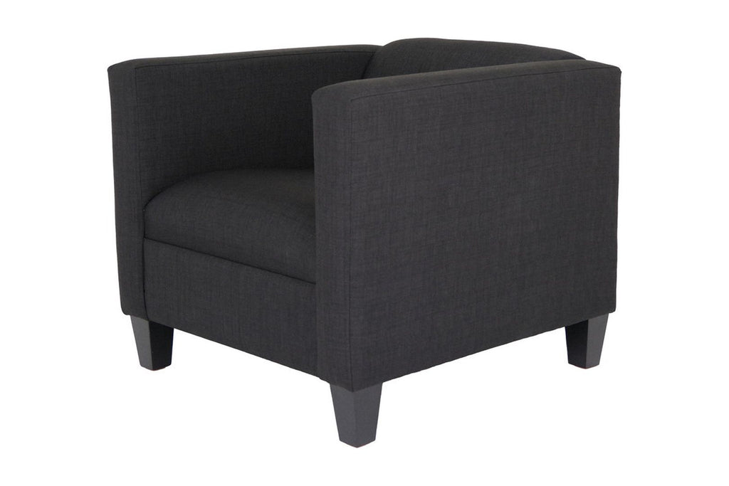 Black & Dark Brown Polyester Blend Arm Chair J116326