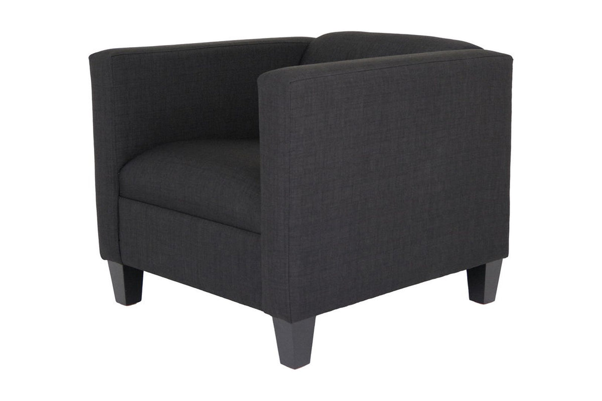 Black & Dark Brown Polyester Blend Arm Chair J116326