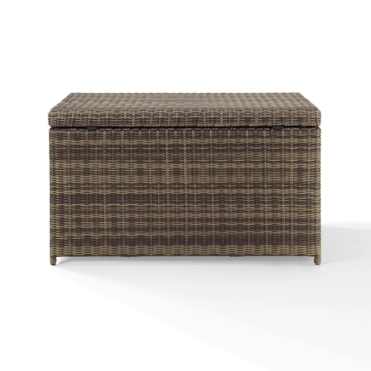 Weathered Brown Wicker Patio Deck Box K9734
