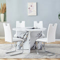 5 Piece 47 Inch Round MDF Dining Table Set D503618