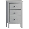 White 3 Drawer Extra Tall Nightstand F67556