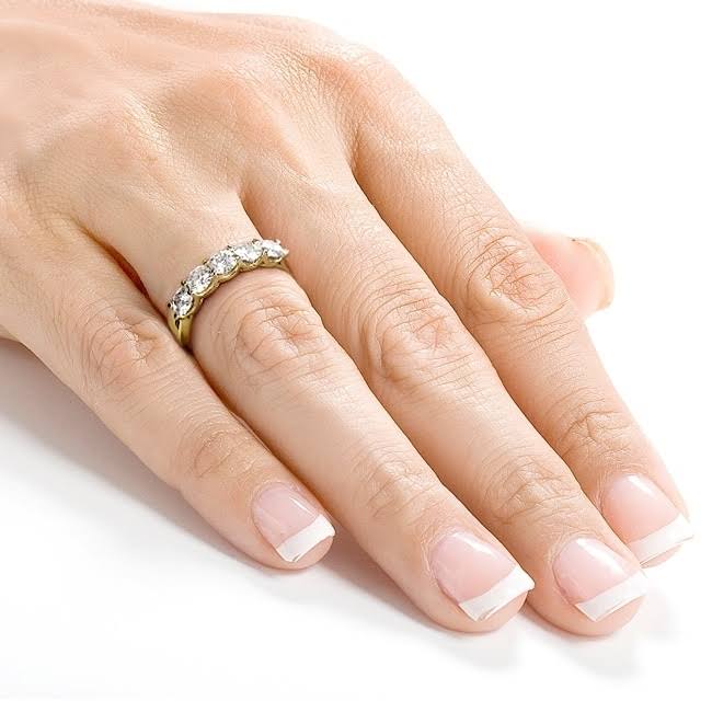 14K Yellow Gold Moissanite Bridal Wedding Band L768465