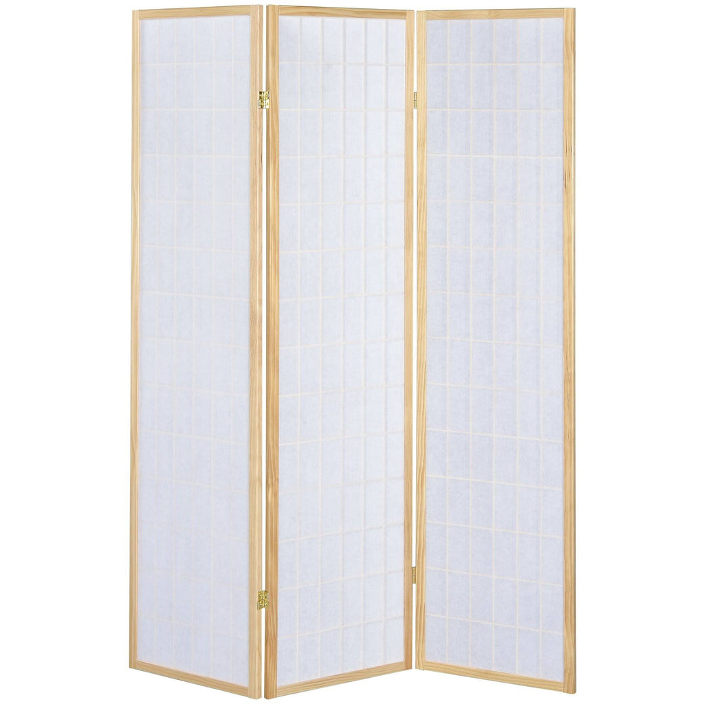 Natural 3 Panel Room Divider Folding Screen L6794