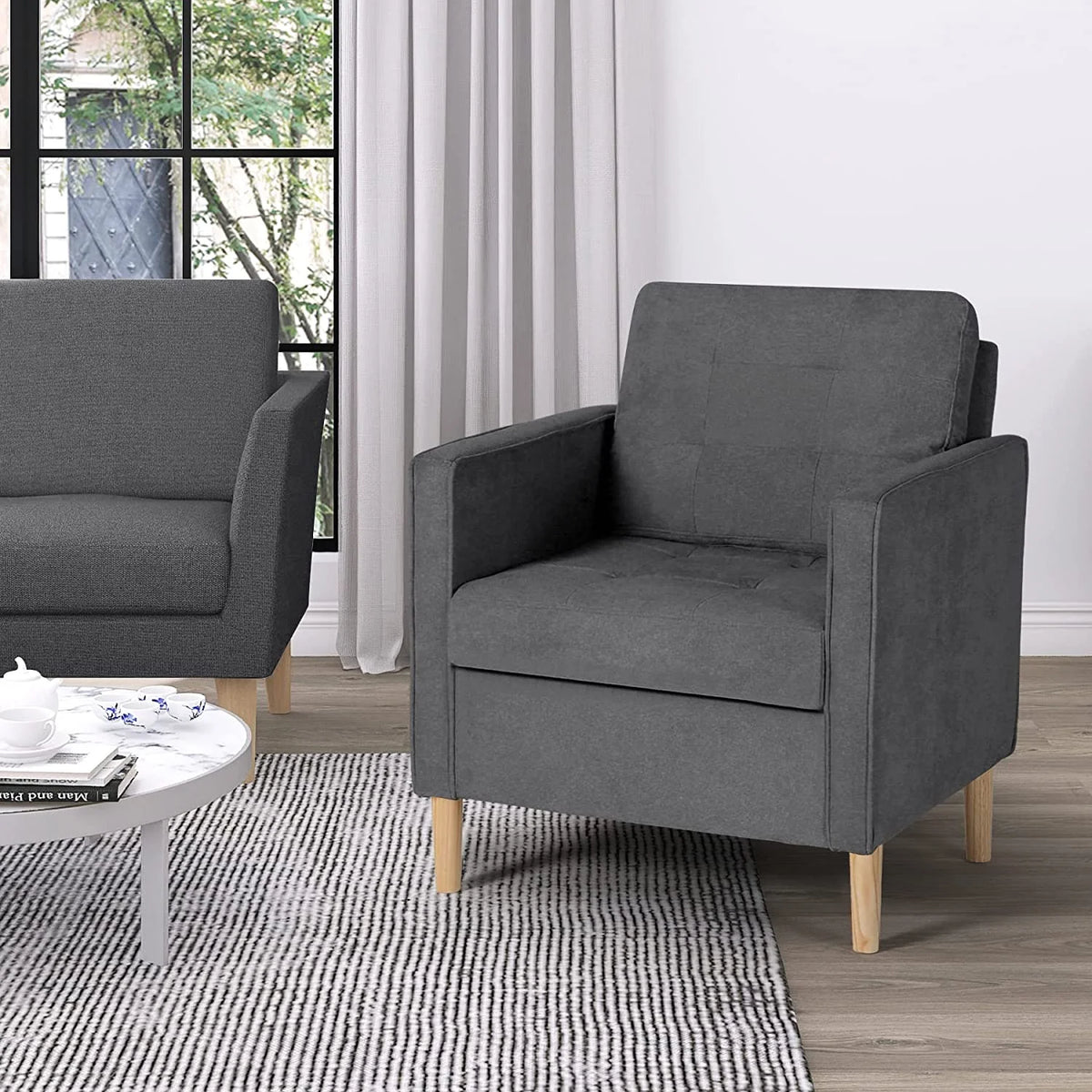 Grey Accent Arm Chair U83490