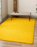 5' x 8' Yellow Shag Rug U5444