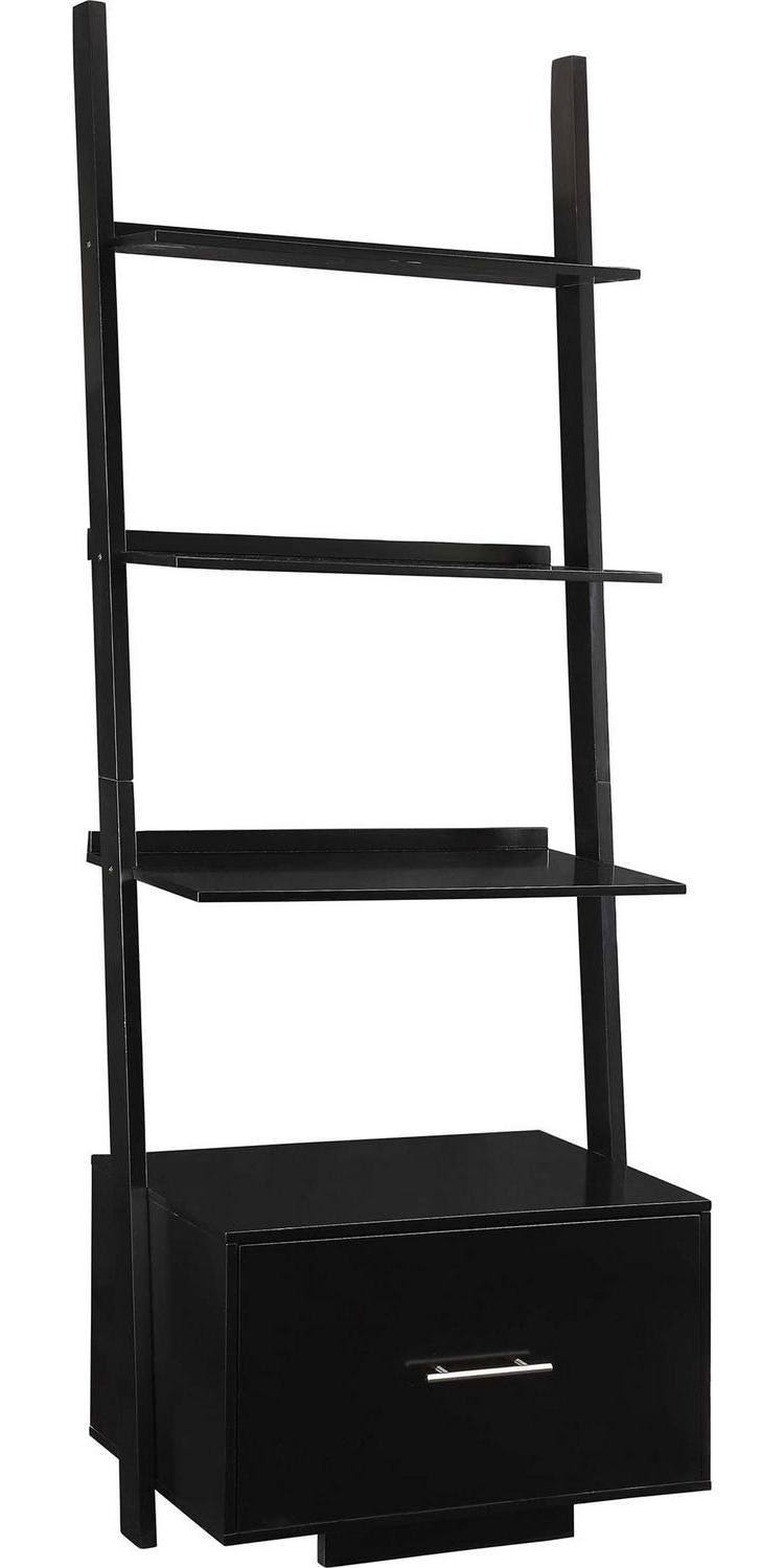 Ladder Bookcase with File Drawer B60196