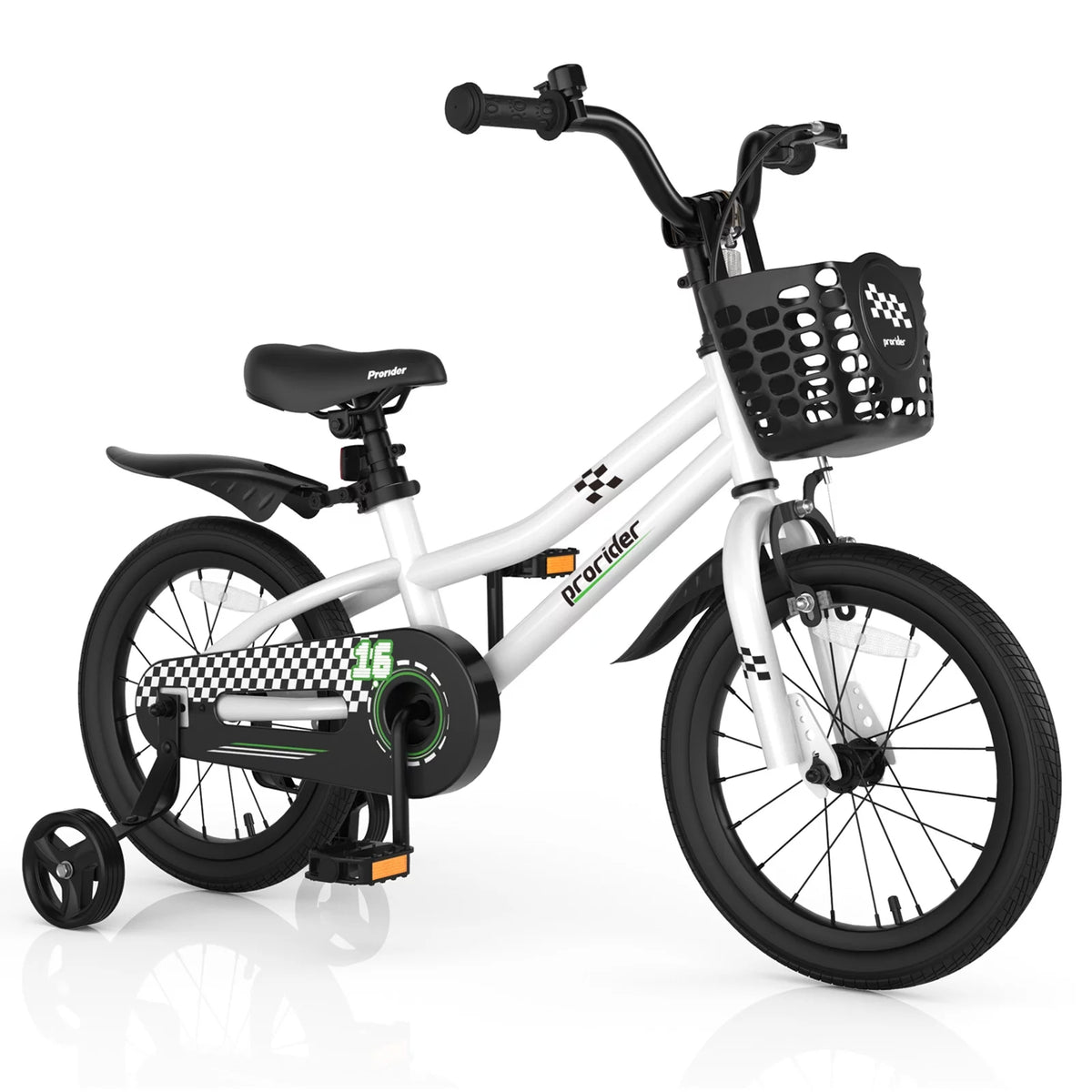 16'' Kid's Bike with Training Wheels & Basket Q7733
