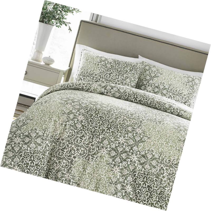 Green King Duvet Cover Set W8082