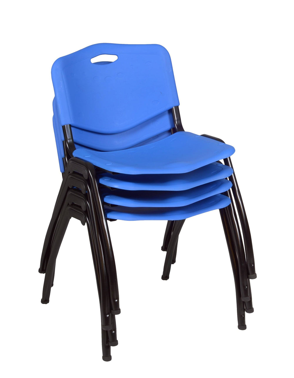 Cherry Training Table & Blue Stack Chairs E335523