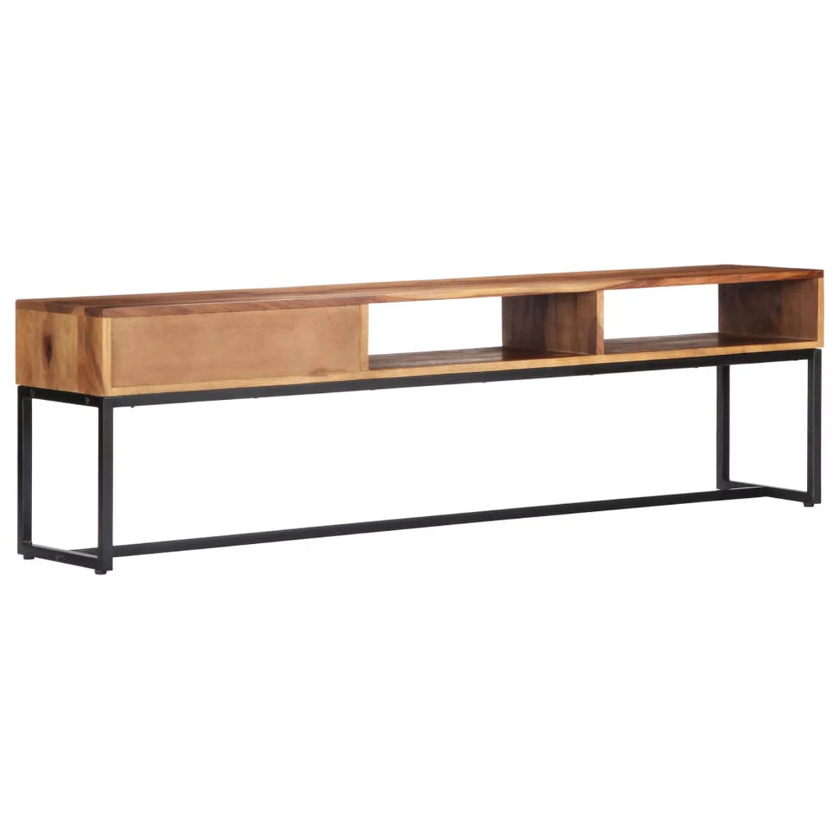 Sheesham Wood TV Stand with Storage Drawer and 2 Open Compartments W11495